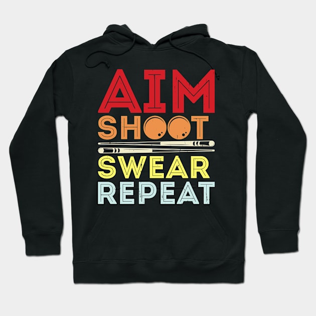 Aim Shoot Swear Repeat T shirt For Women Man Hoodie by QueenTees